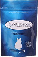 Bag of Layne Labs frozen feeder Rodents